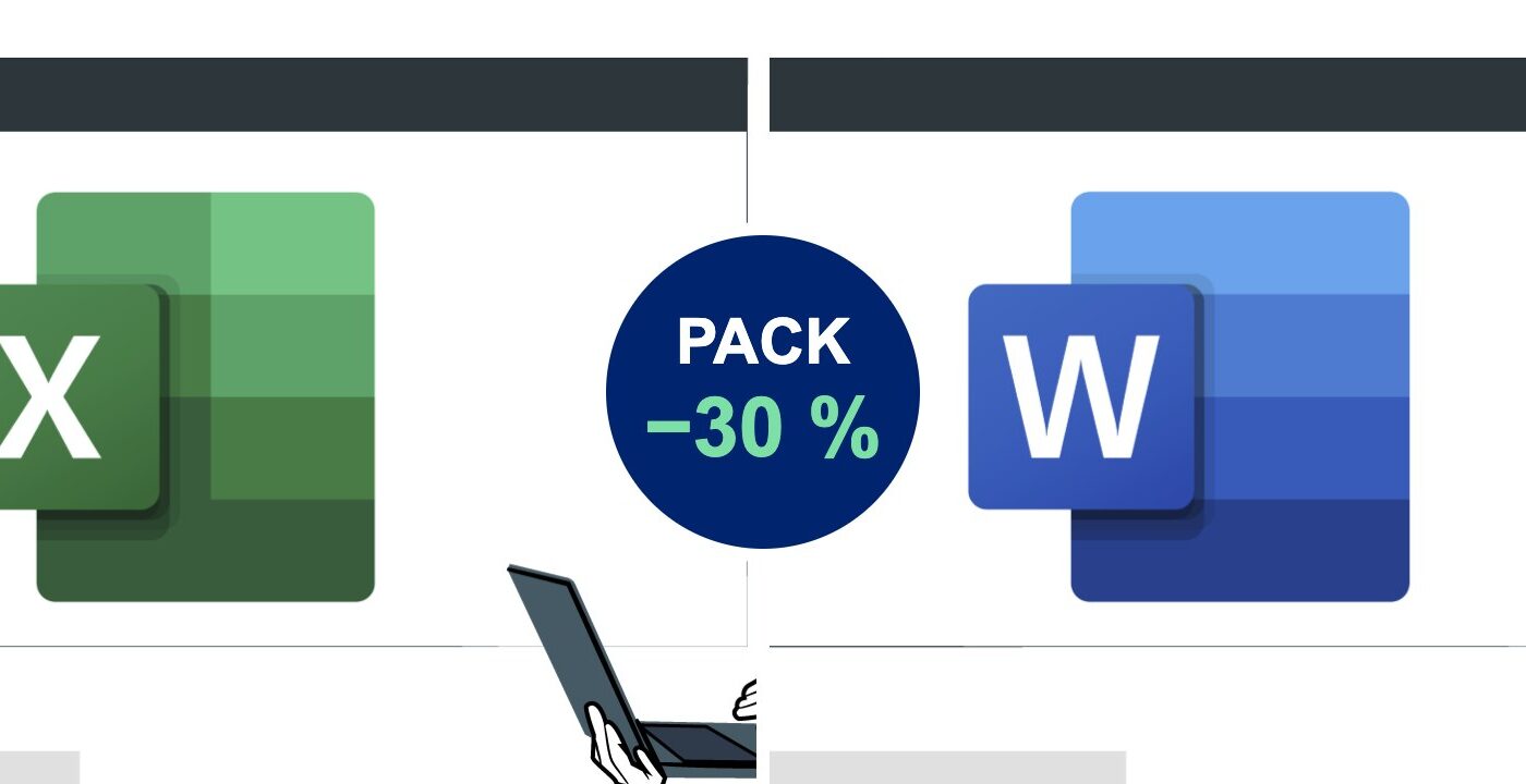 Pack ofimática: Excel básico + Word básico con un 30 % de descuento