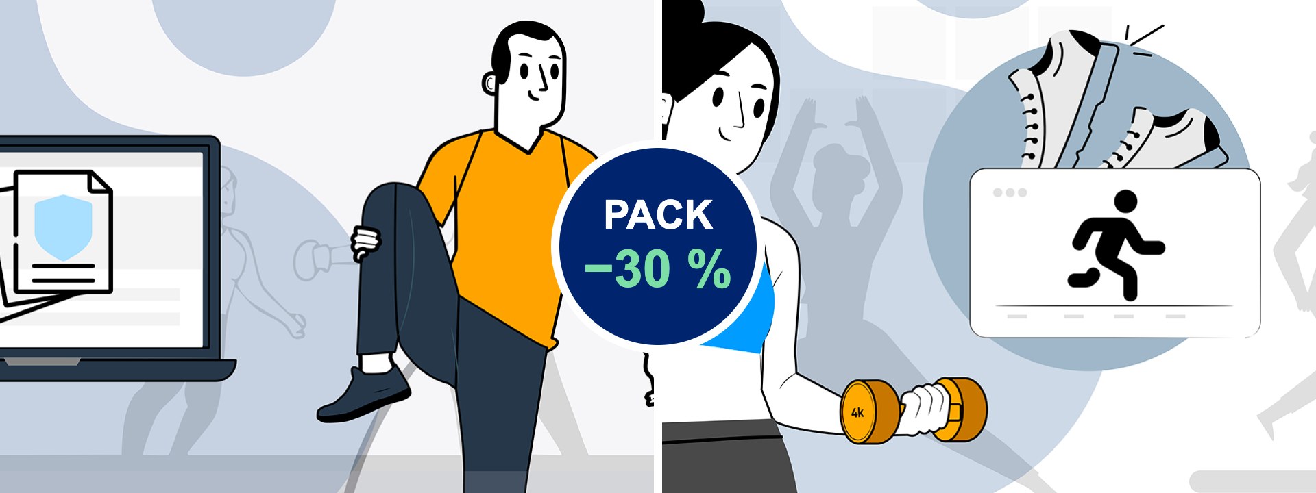 Pack PRL en el deporte en seco: nivel básico + monitor de fitness con un 30 % de descuento