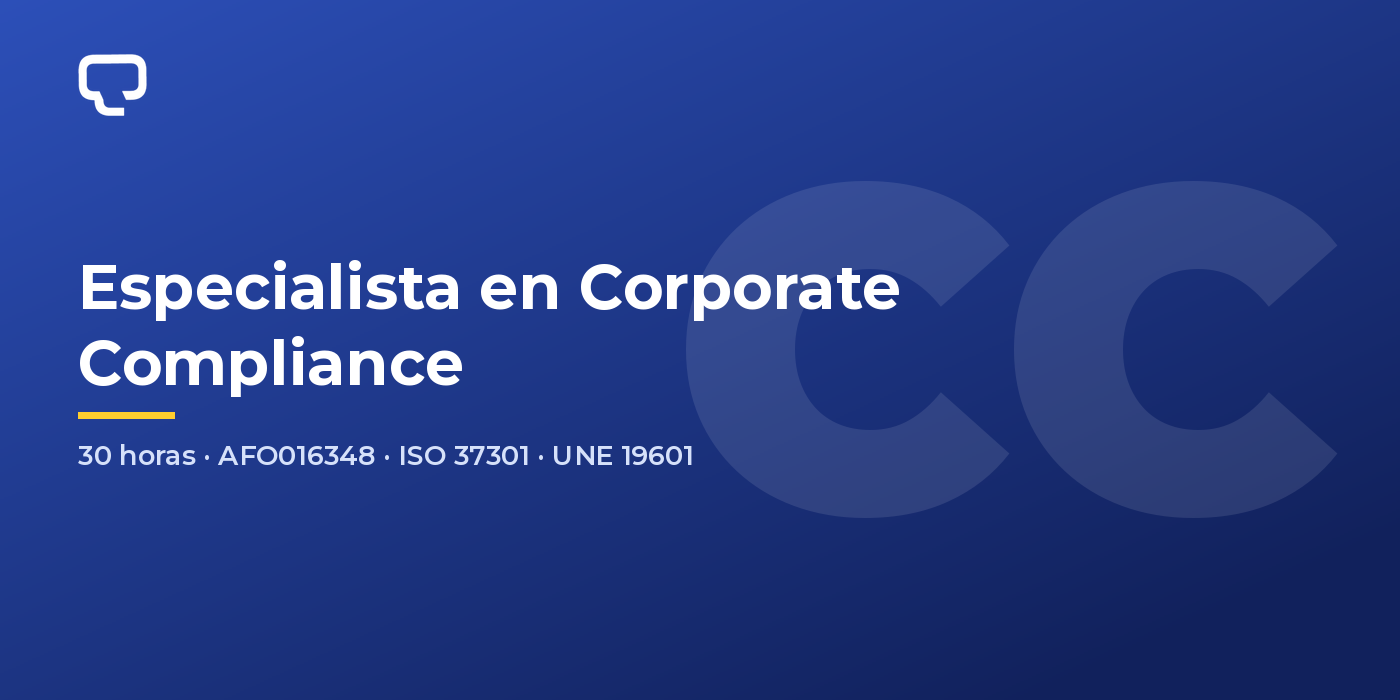 AFO016348 Especialista en Corporate Compliance